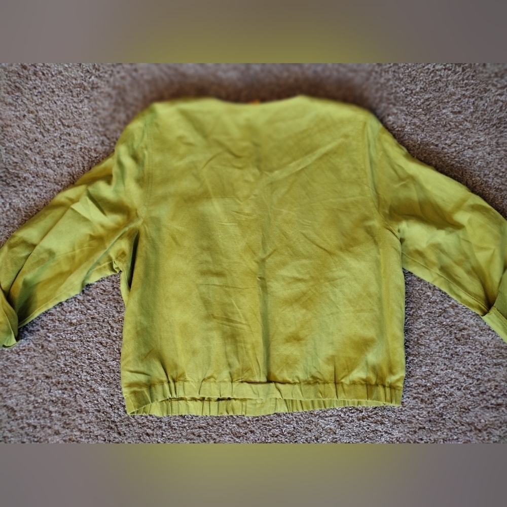 Ruby Rd. Lime Green Jacket Blazer - Picture 12 of 14